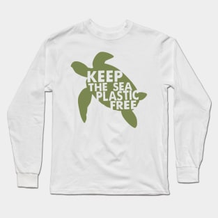 Keep The Sea Plastic Free Turtle Environmental Long Sleeve T-Shirt